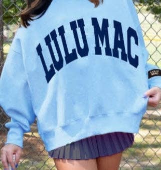 Blue & Navy Puff Sweatshirt
