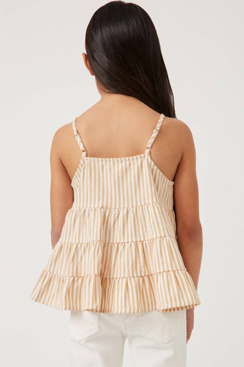 Striped Tassel Tank Top