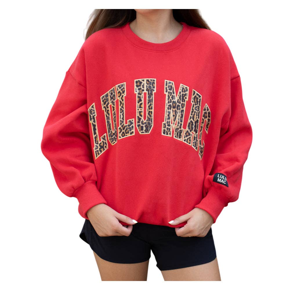LEOPARD RED SWEATSHIRT