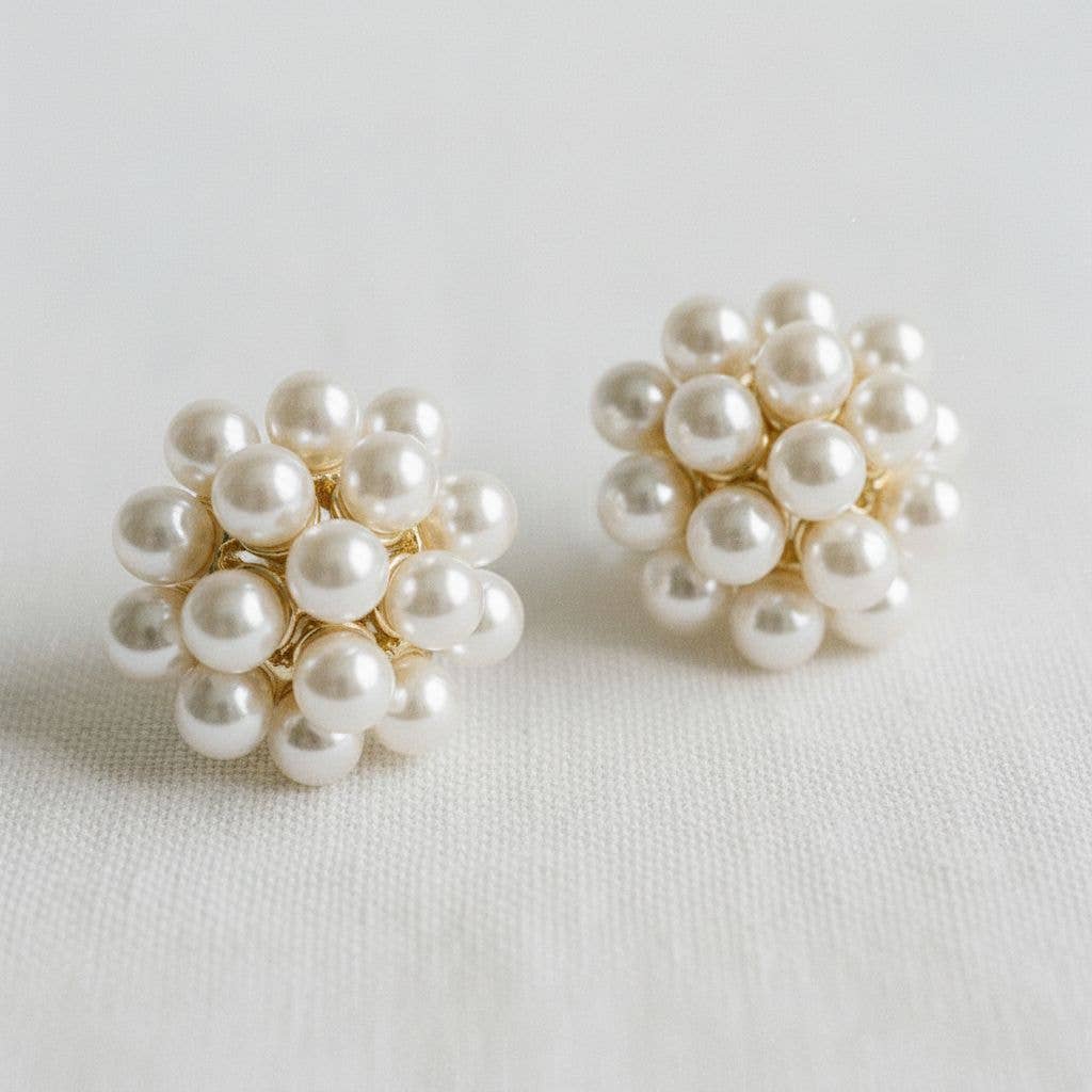 Pearl Cluster Earrings