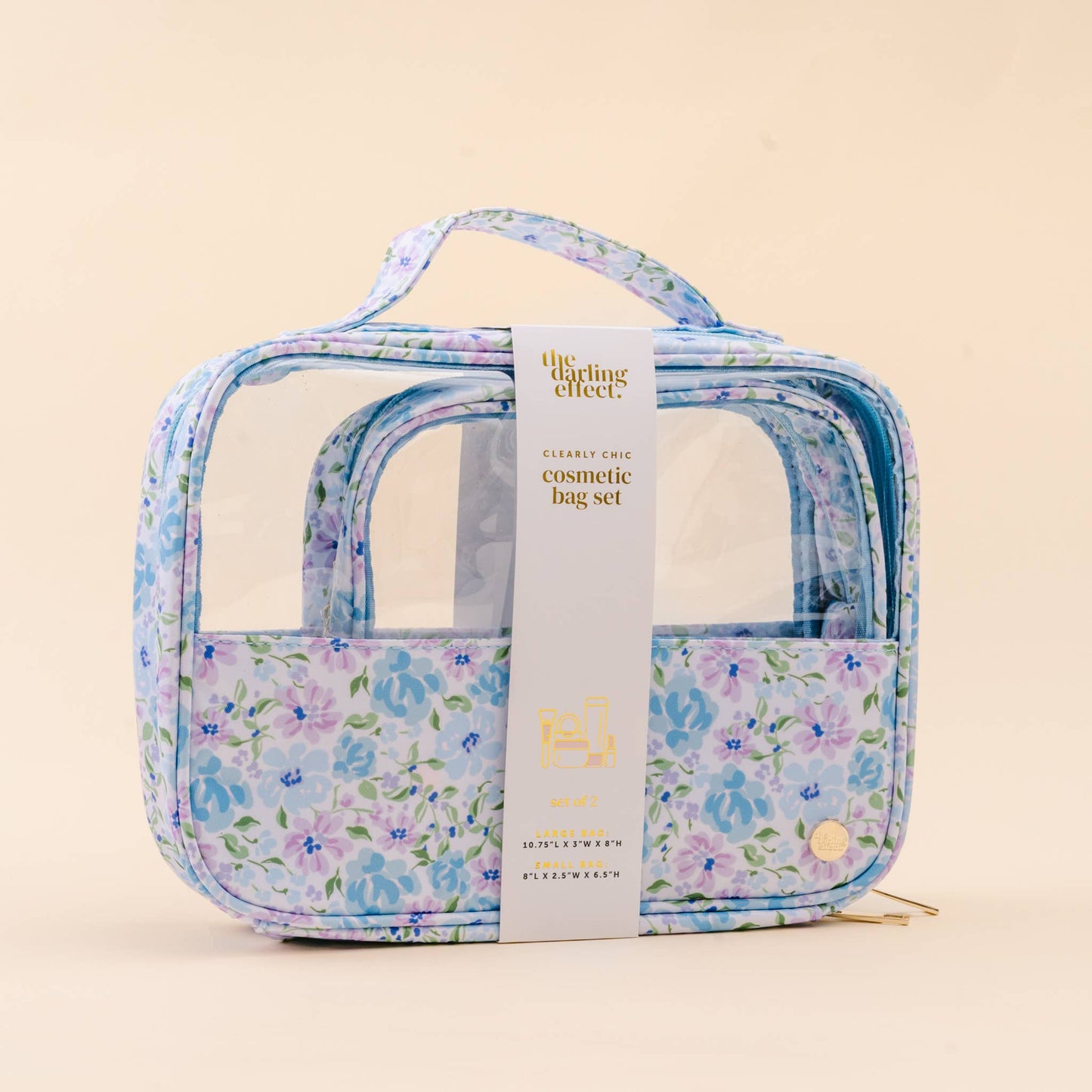 Secret Garden Blue Cosmetic Bag Set