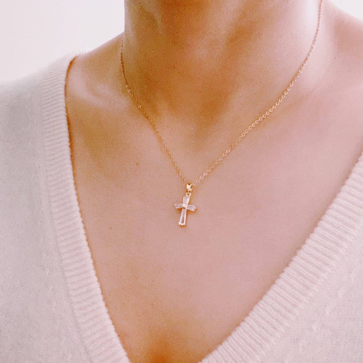 Crystal Cross Necklace