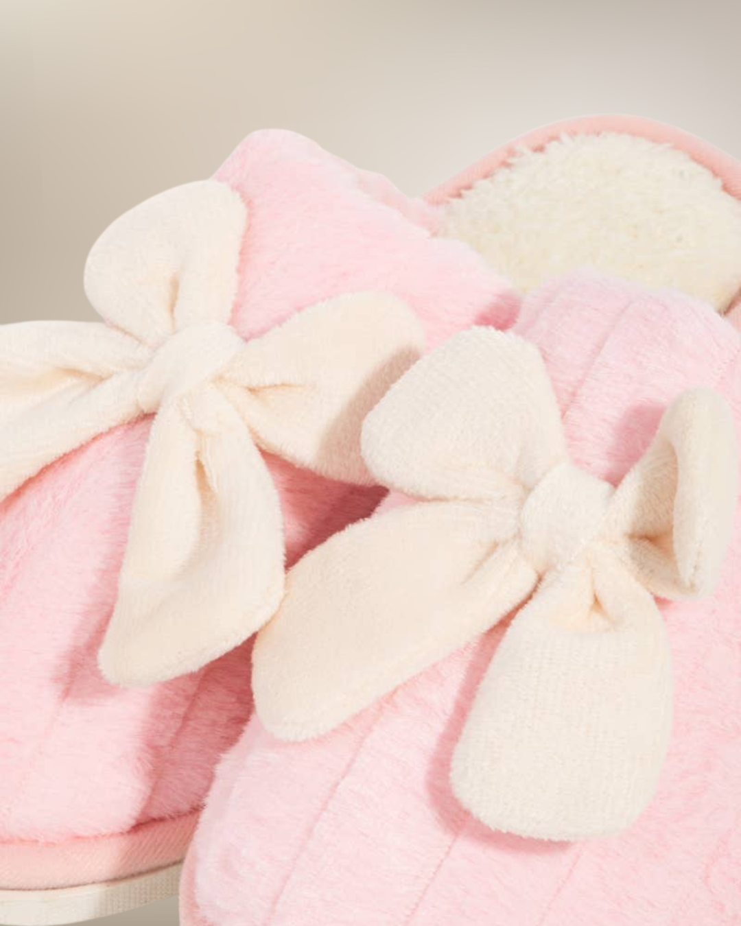 Pink Bow Slippers