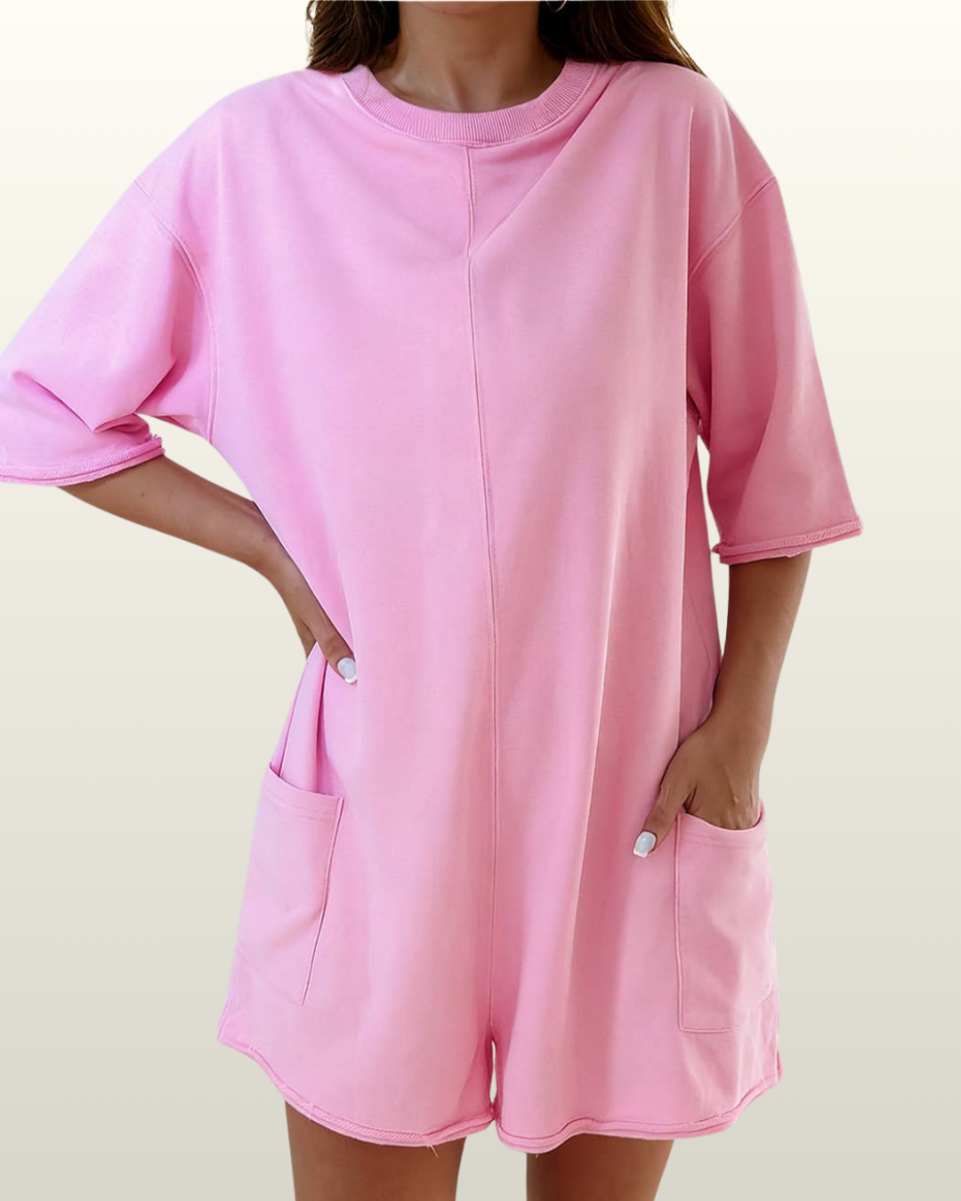 Pretty in Pink Pocket Romper