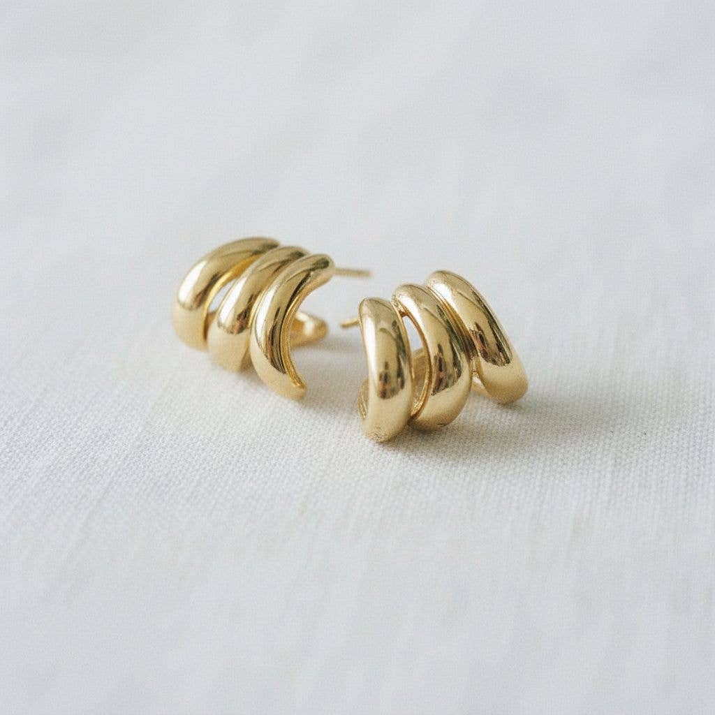 Geometric Stud Hoop