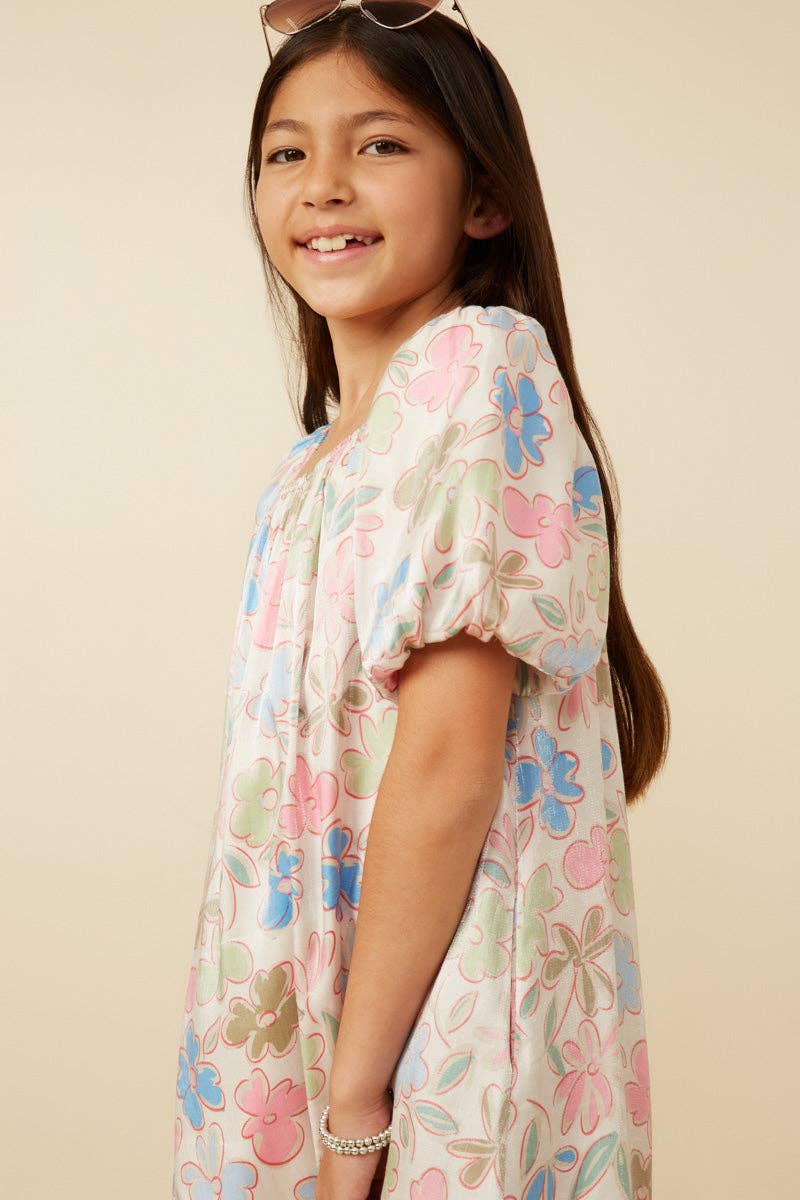 Floral Puff Sleeve Dress