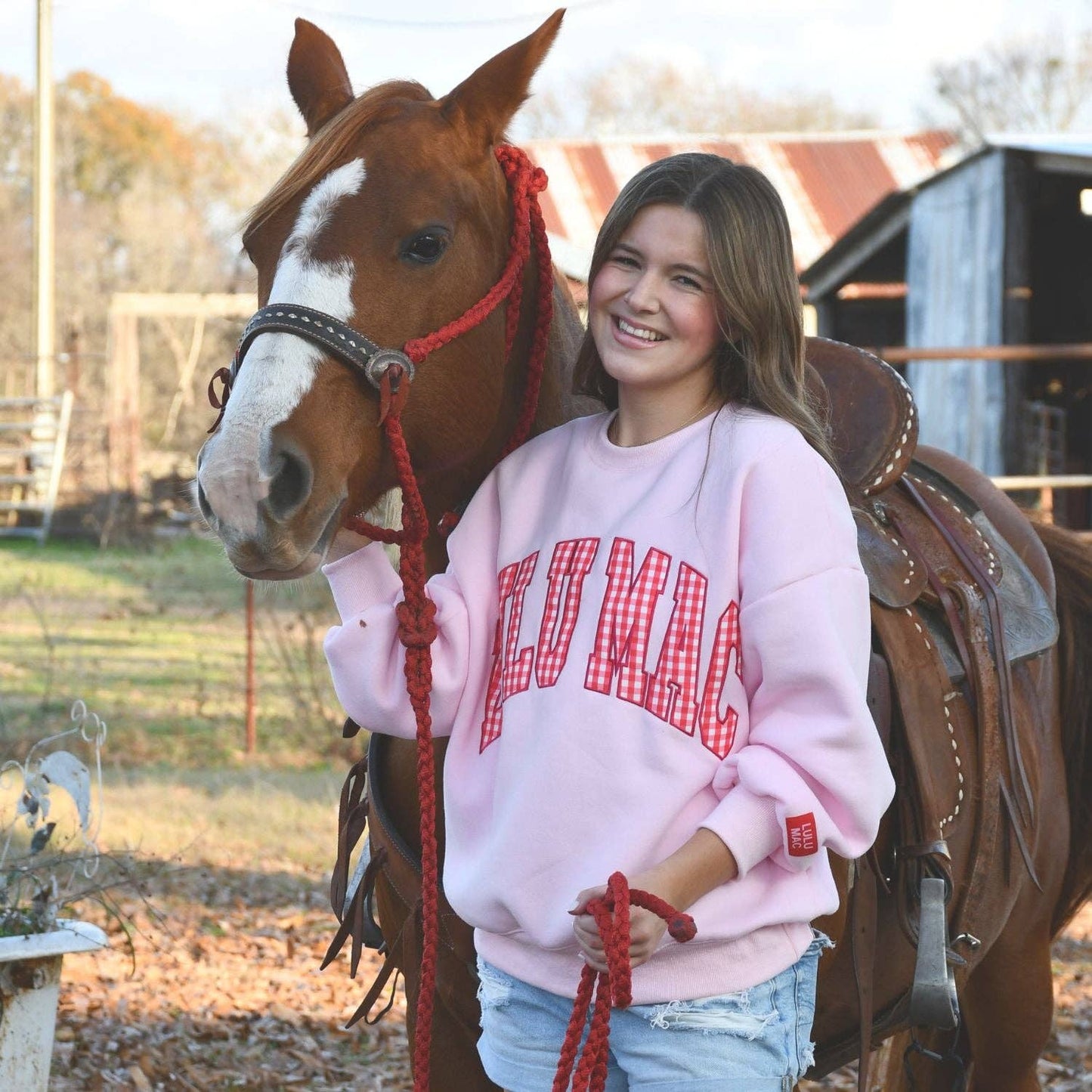Lulu Mac Gingham Sweatshirt
