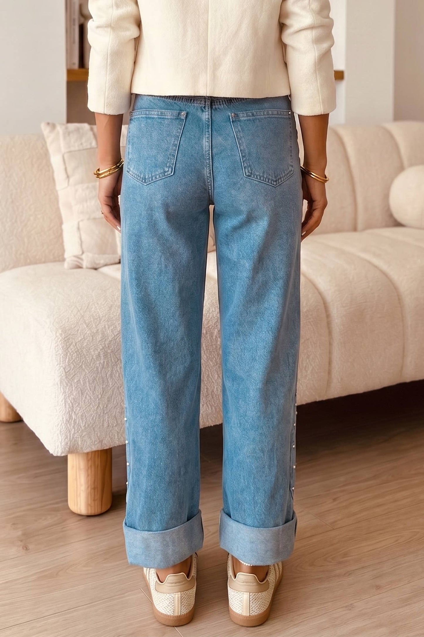 Seam Rivet Jeans