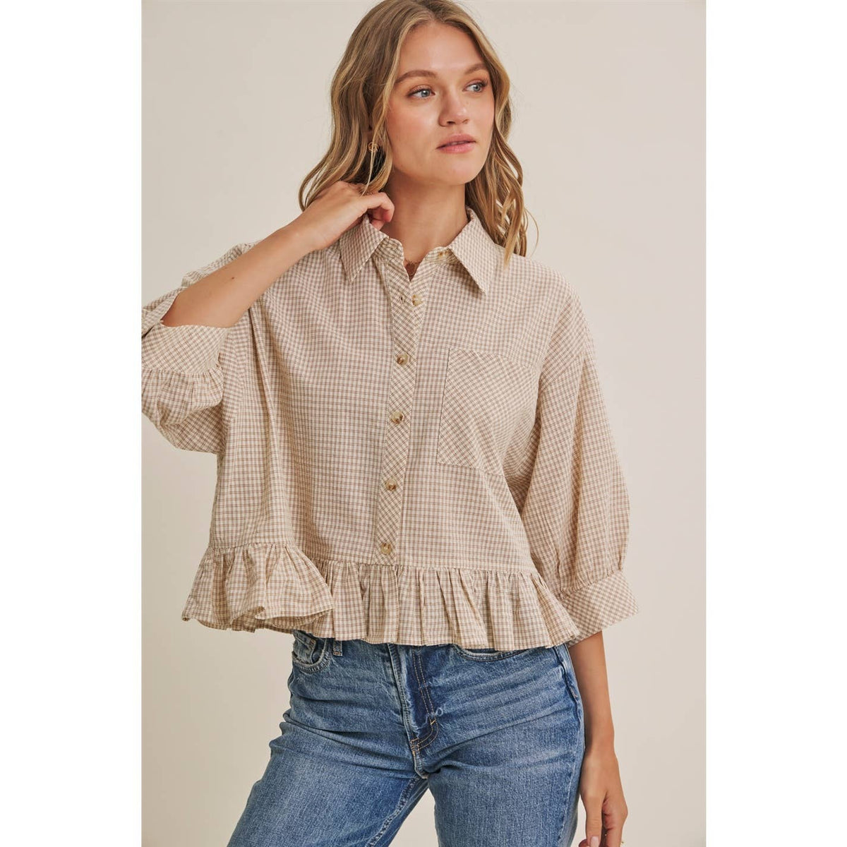 The Sunday Stroll Plaid Top