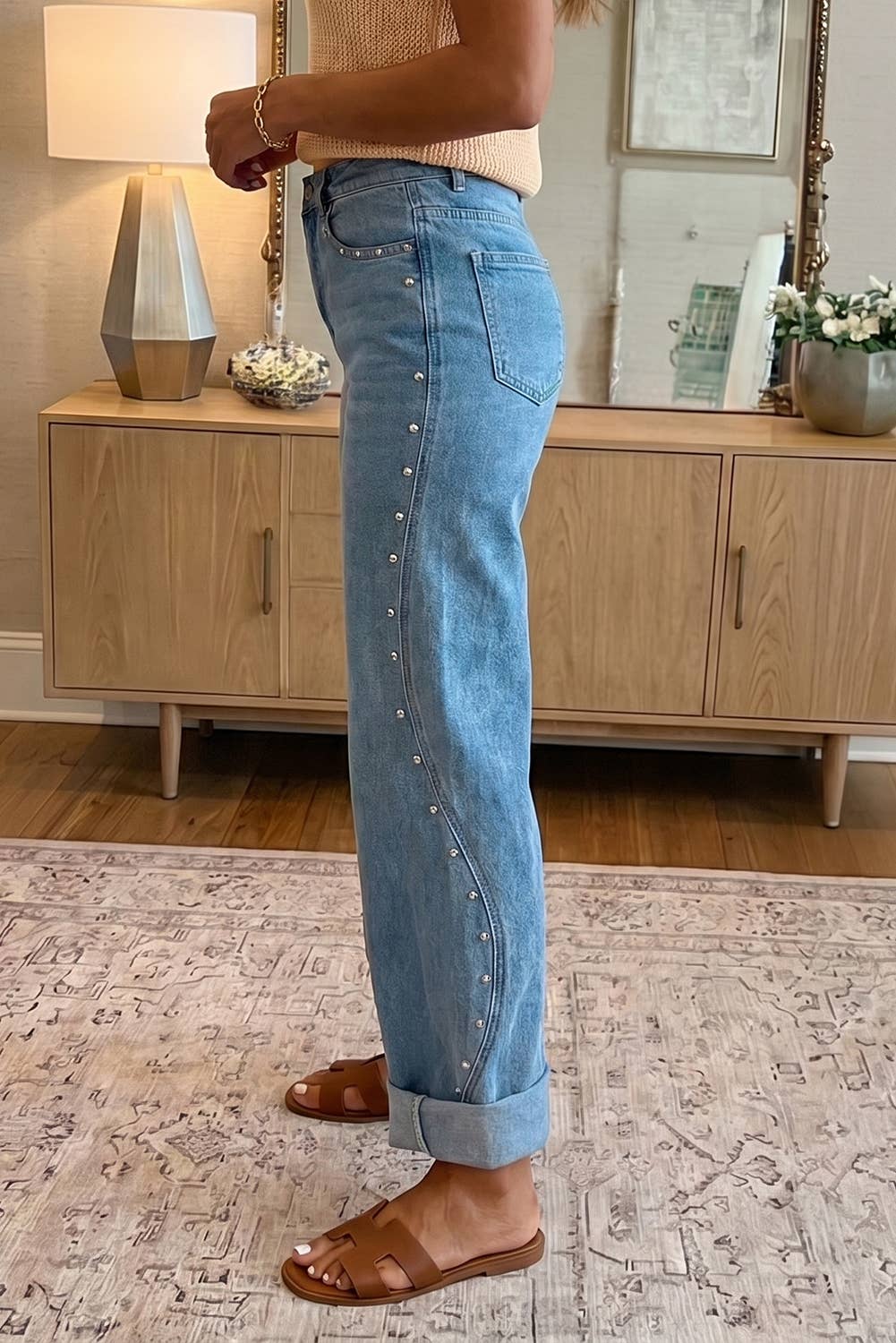 Seam Rivet Jeans