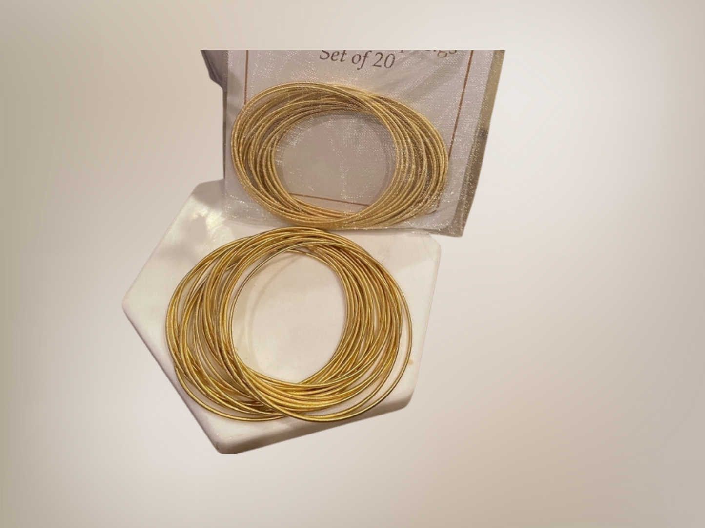 Gold Bella Bracelets Set of 20