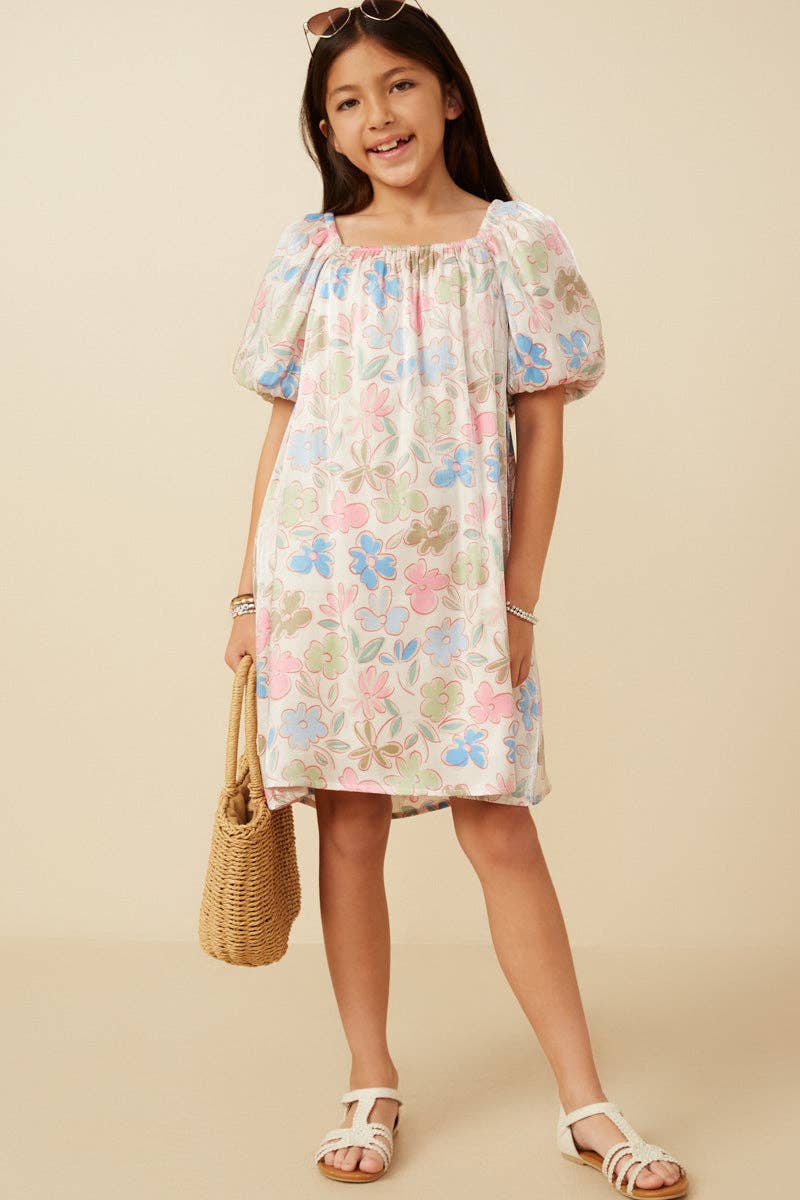 Floral Puff Sleeve Dress