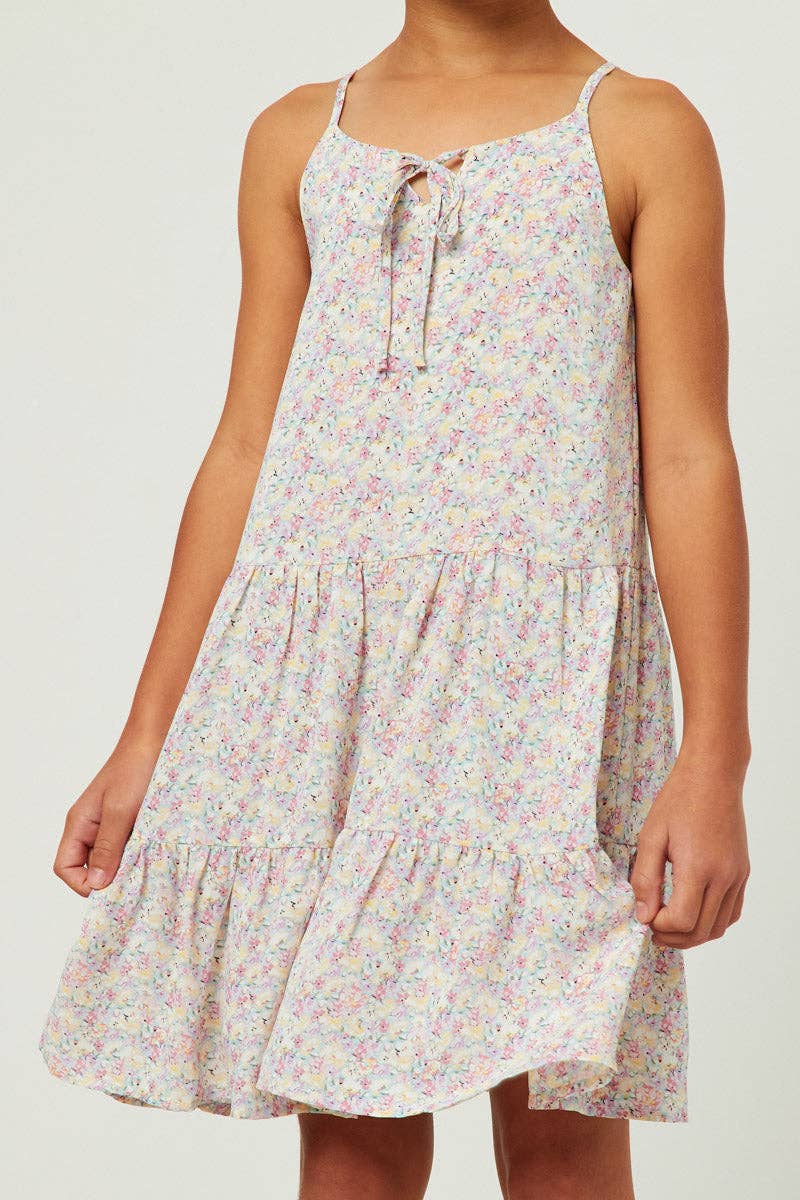 Pastel Floral Tier Dress