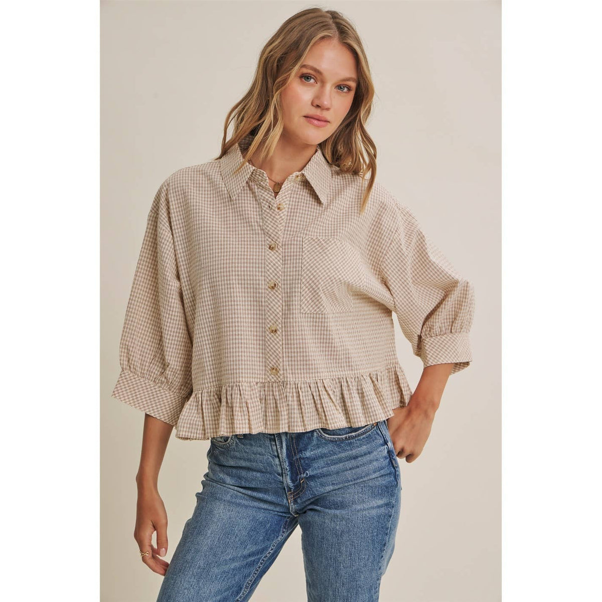 The Sunday Stroll Plaid Top