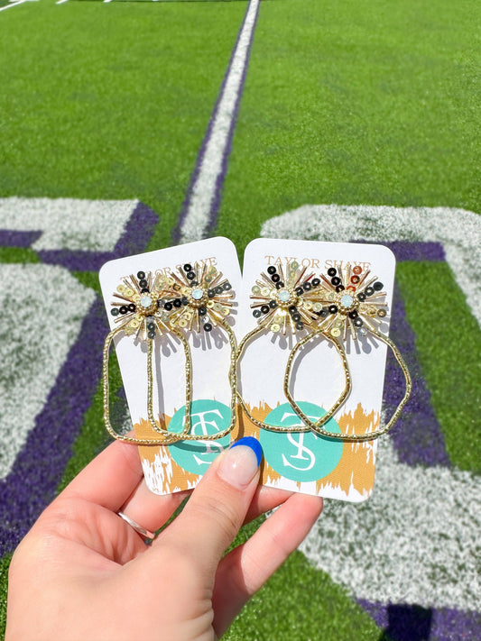 Sequin Sunburst Hoops