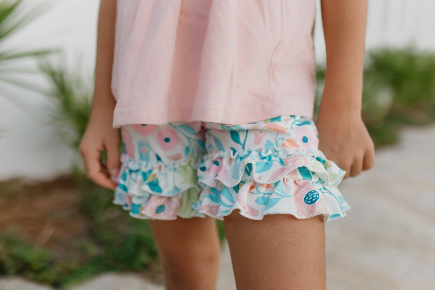 Ruffles + Floral Short Set