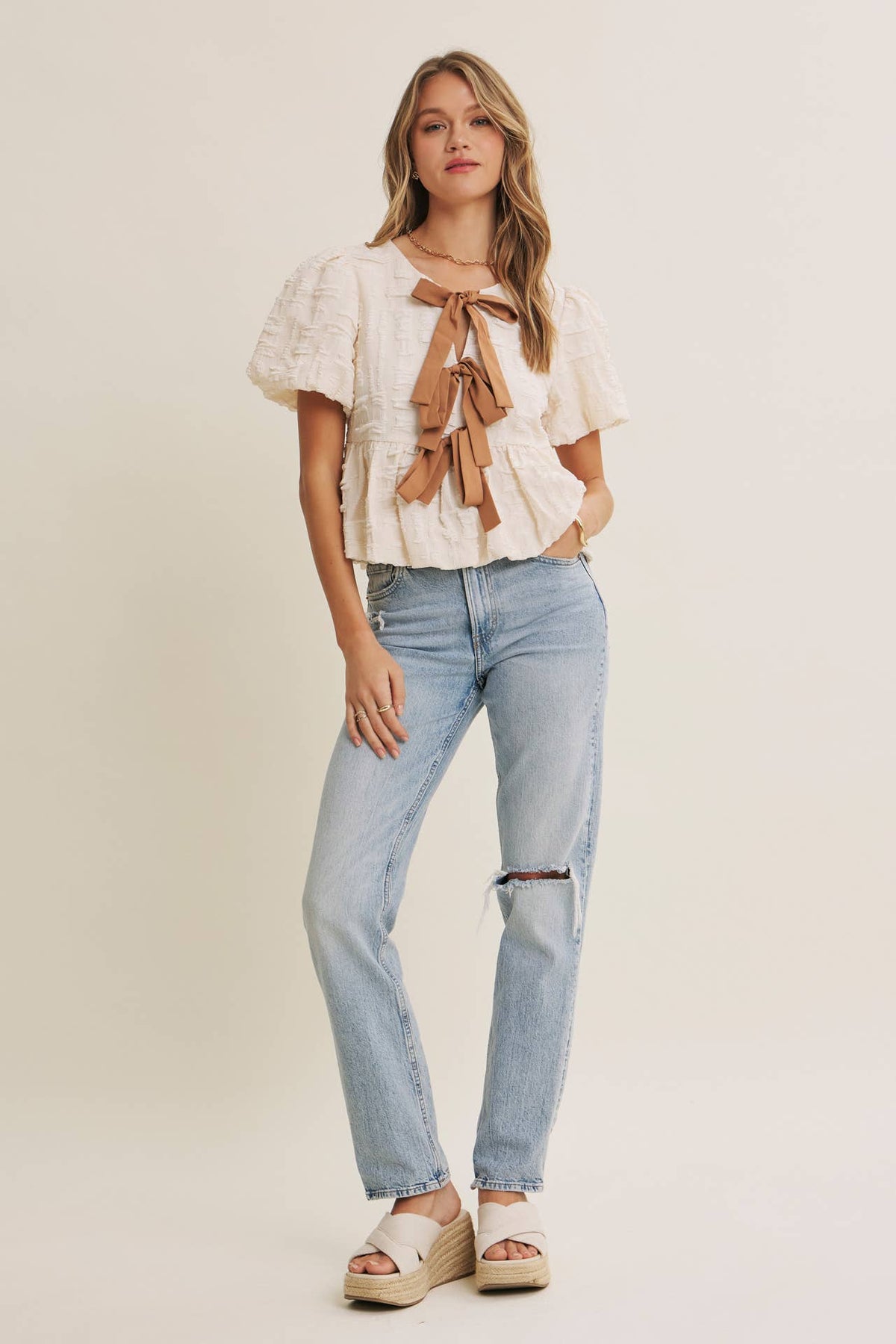 Romantic Textured Top