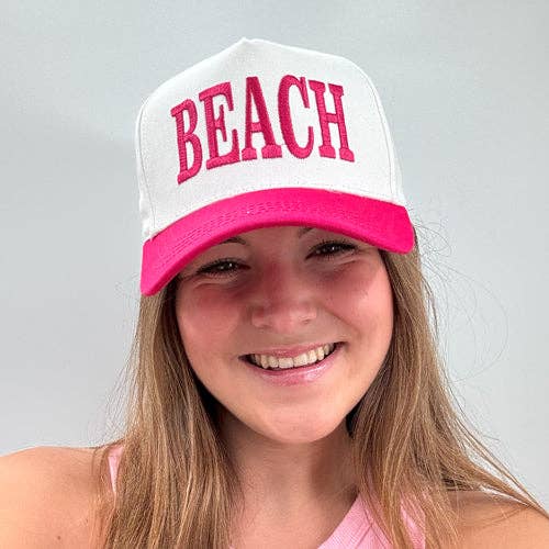 BEACH CAP HOT PINK