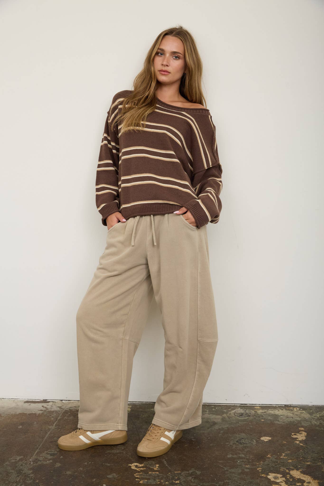 Laid-Back Luxe Barrel Pants