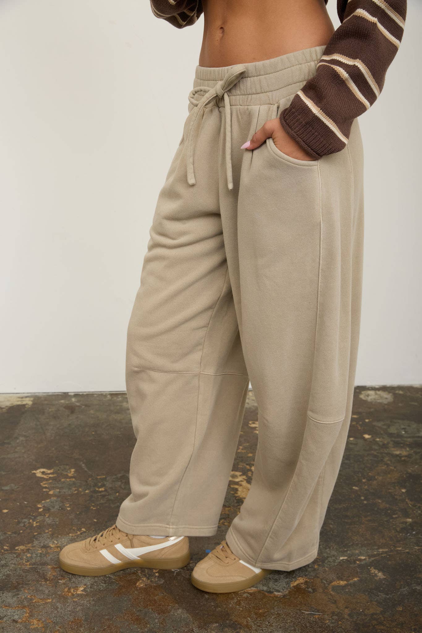 Laid-Back Luxe Barrel Pants