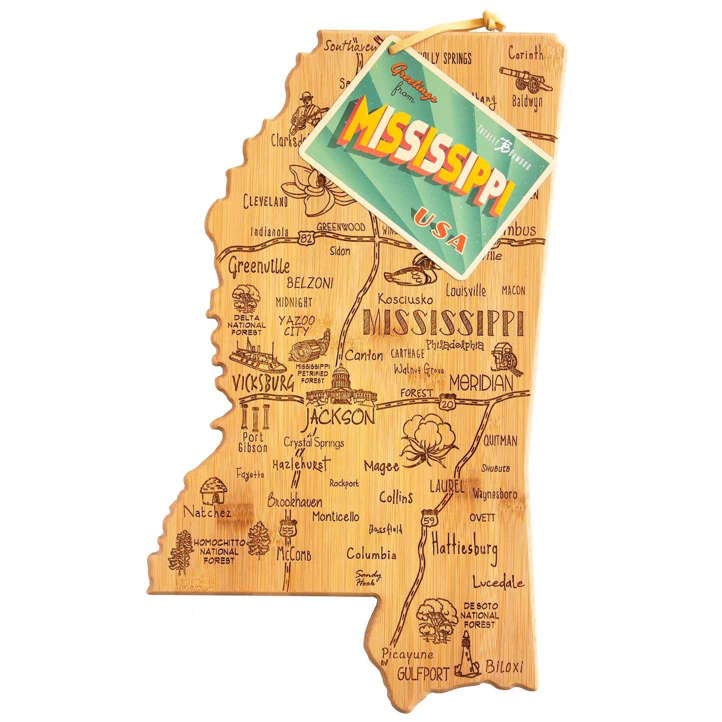Mississippi Engraved Cutting Board
