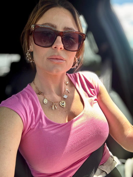 Big Heart 7 Charm Necklace