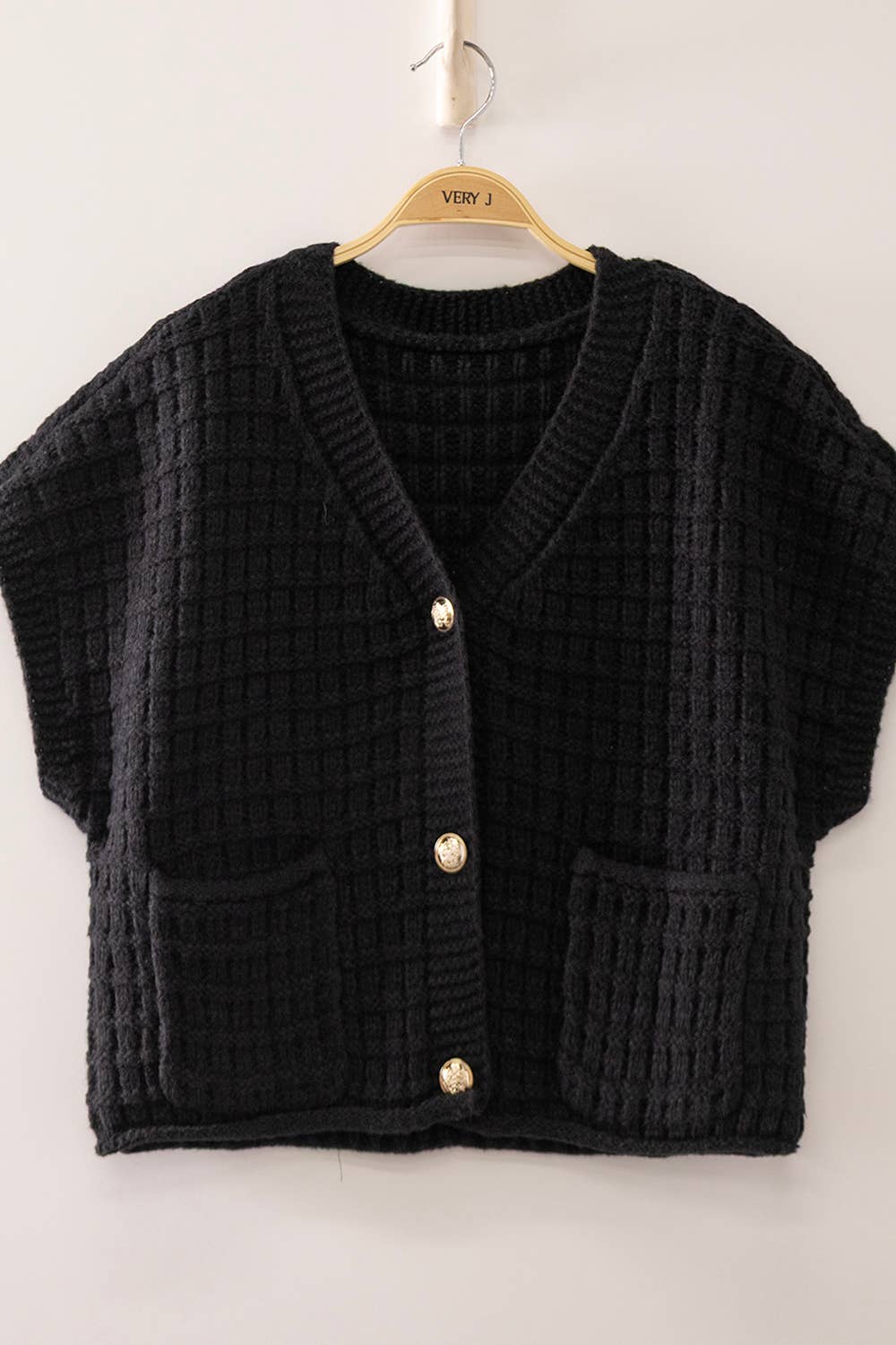 Waffle Texture Cardigan