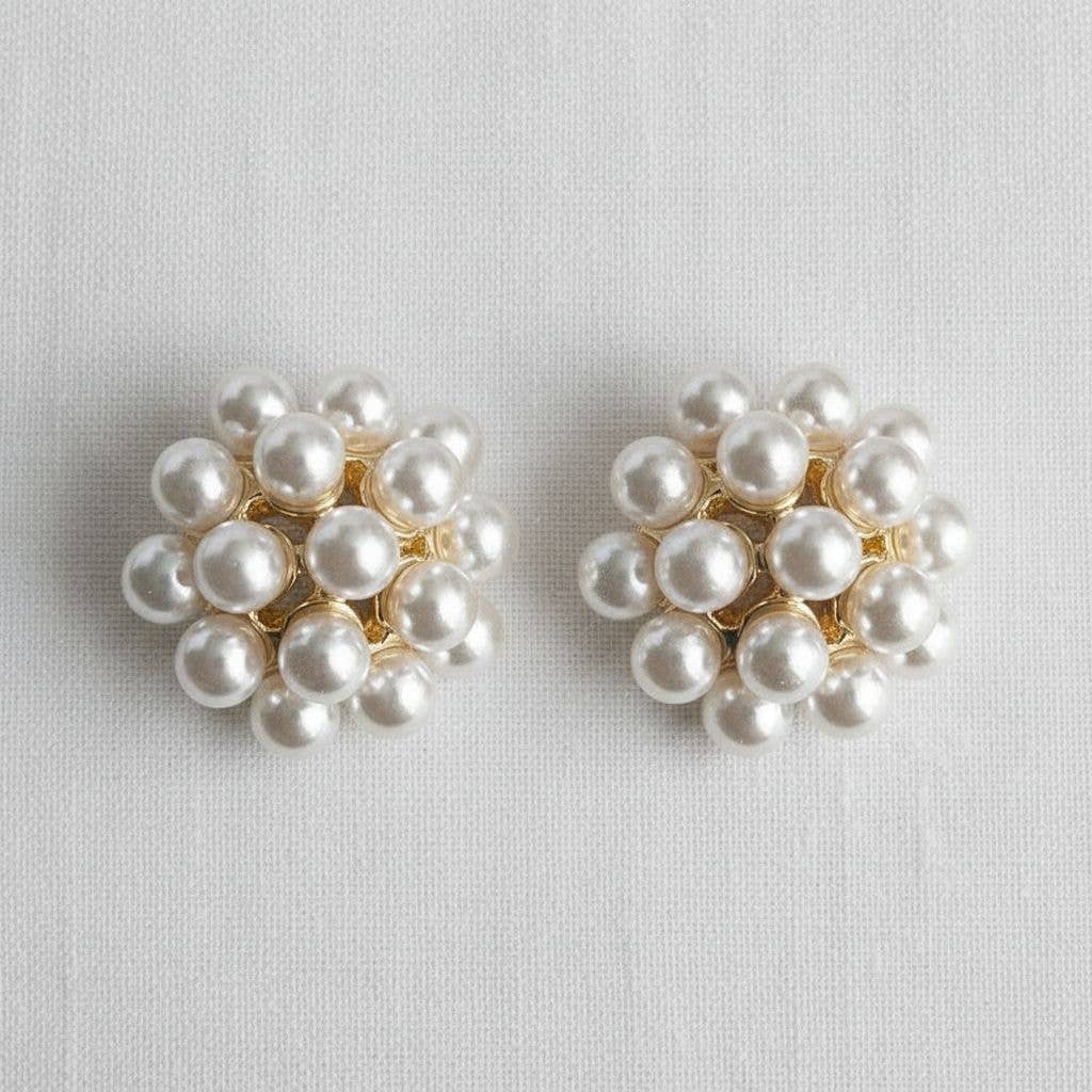 Pearl Cluster Earrings