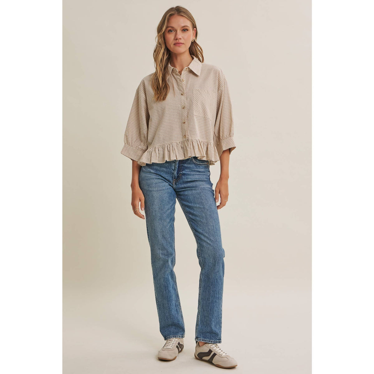 The Sunday Stroll Plaid Top