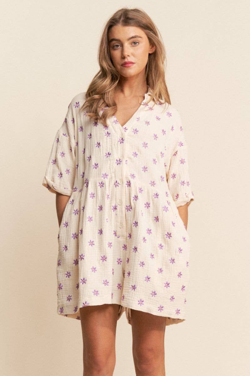 Flower Fields Romper