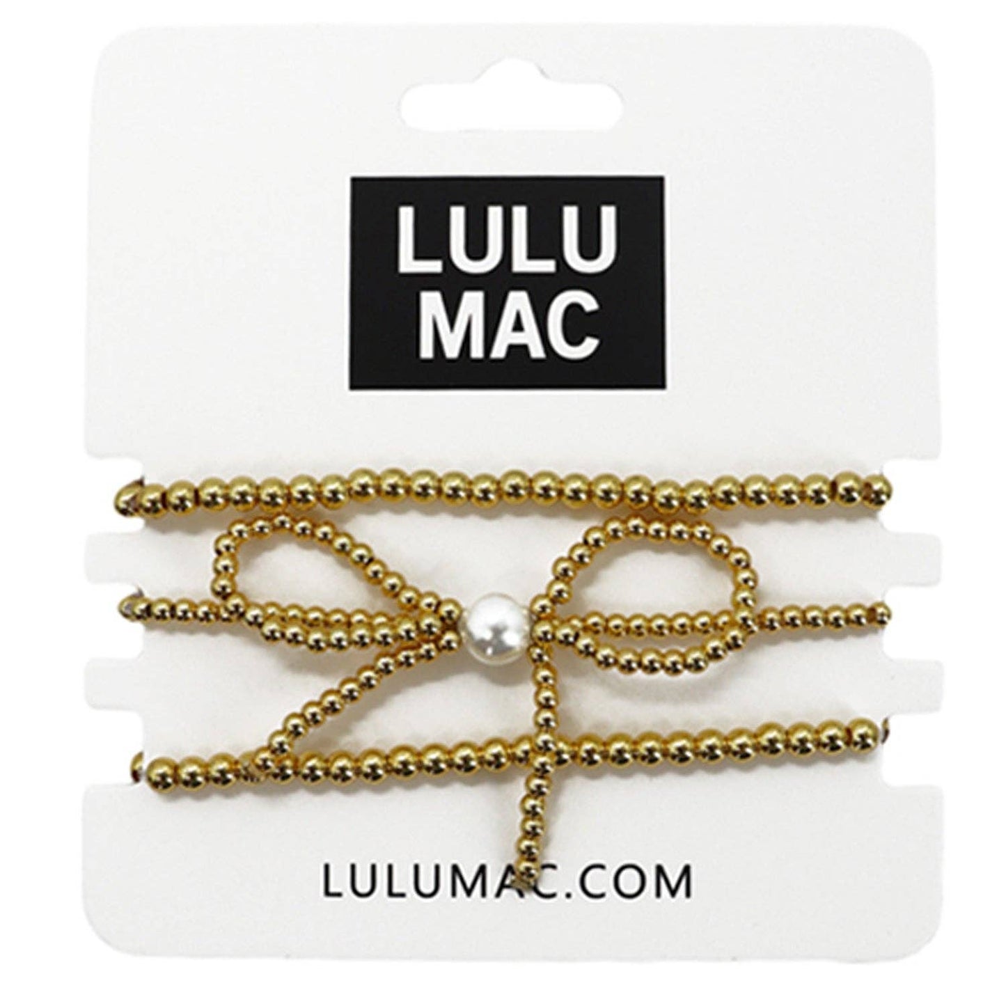 LuLu Mac Gold Bow Stack