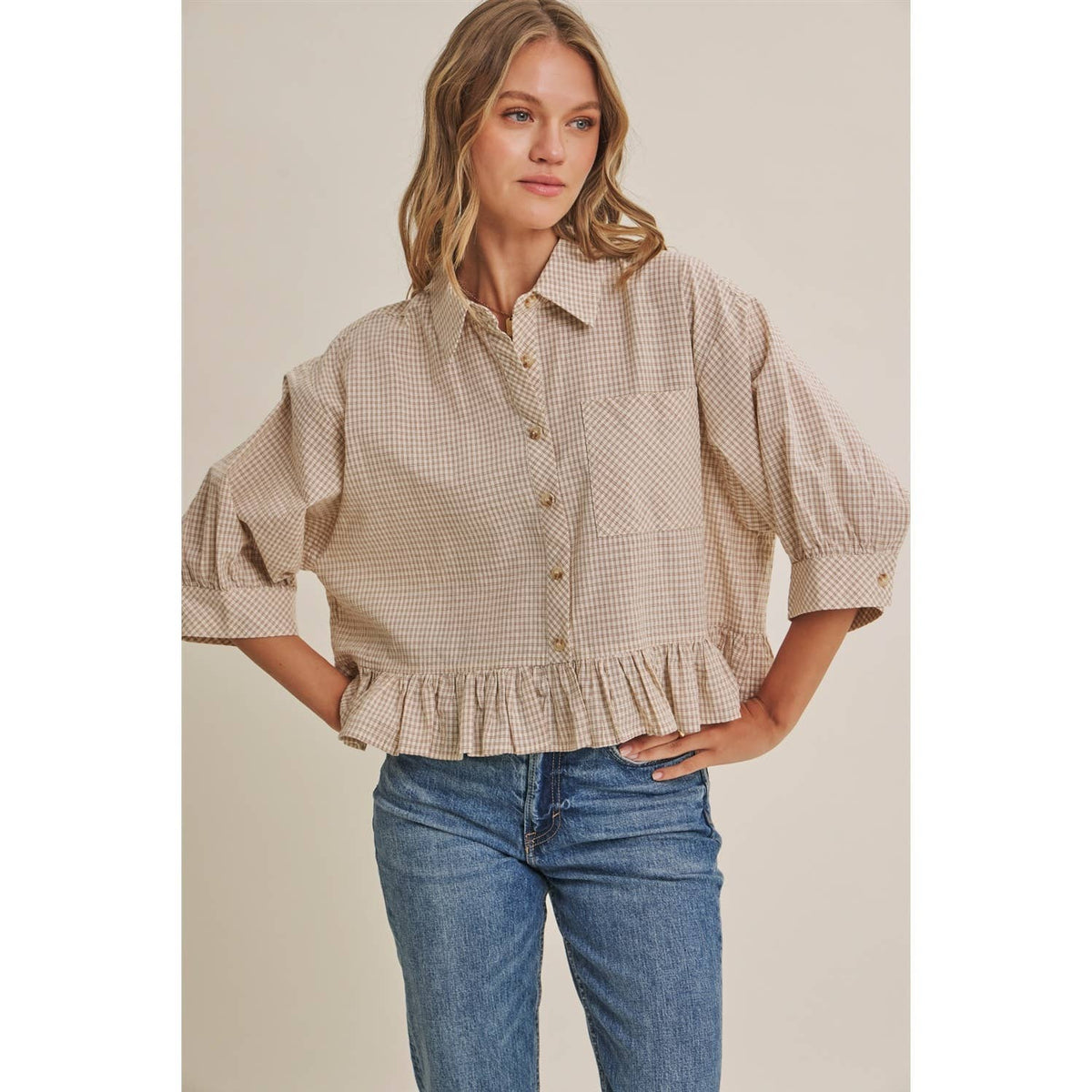The Sunday Stroll Plaid Top