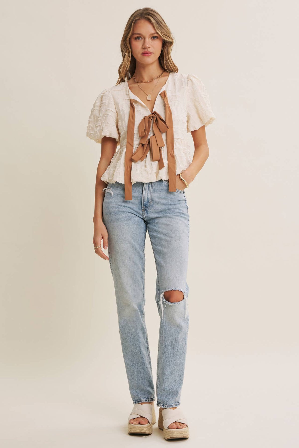 Romantic Textured Top