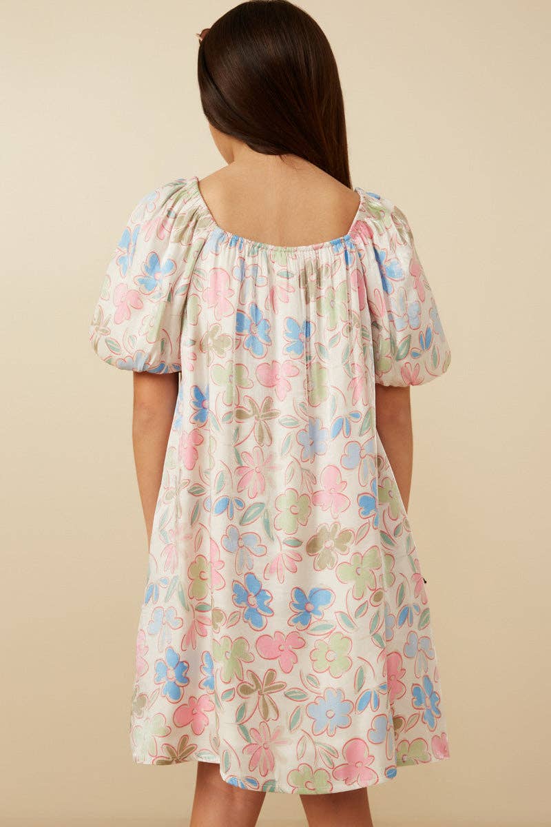 Floral Puff Sleeve Dress