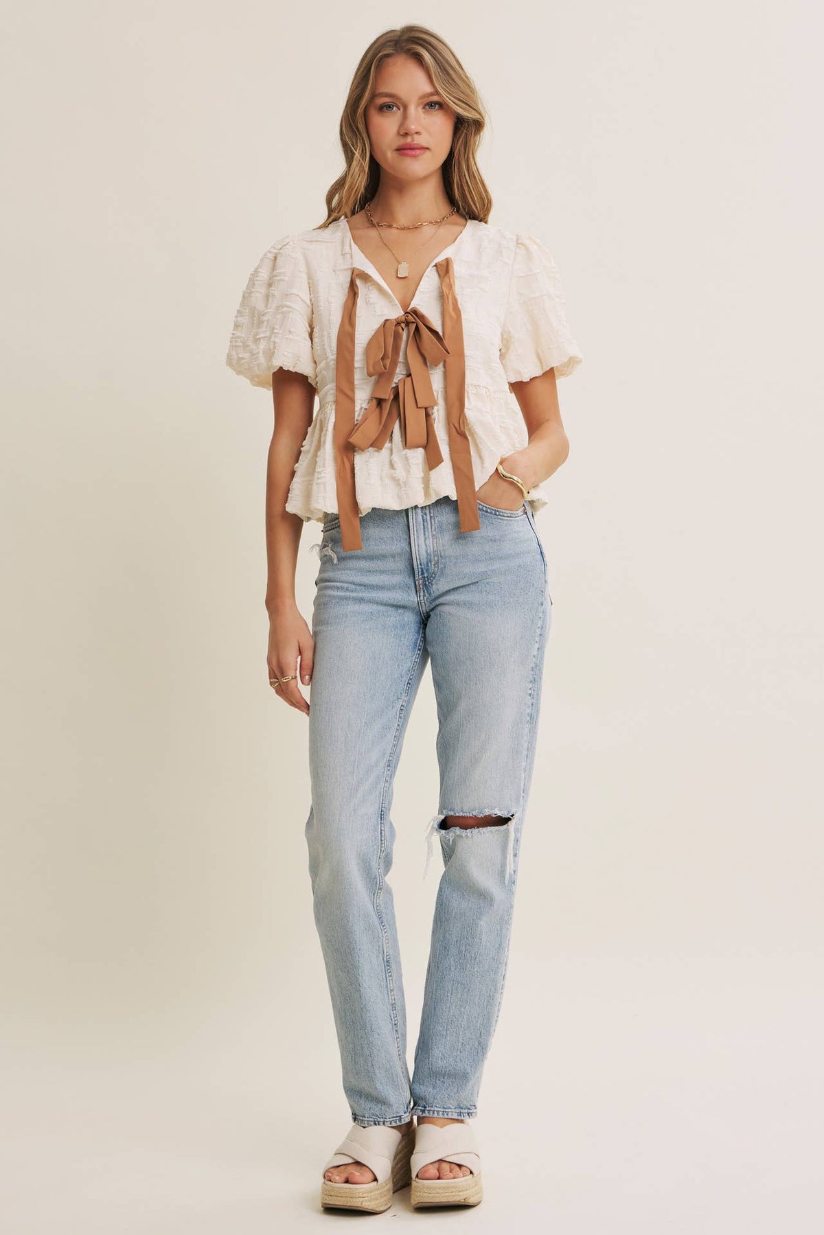 Romantic Textured Top