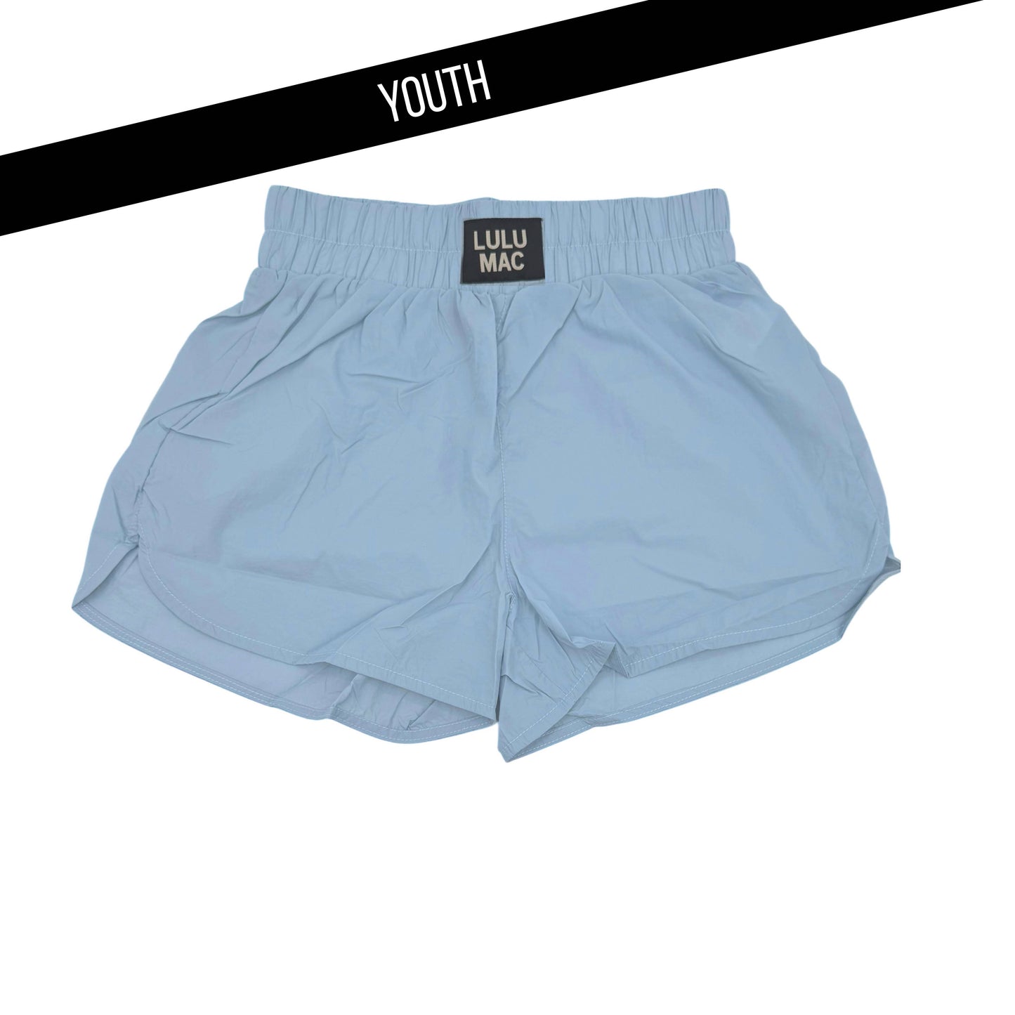 Youth Light Blue Solid Shorts