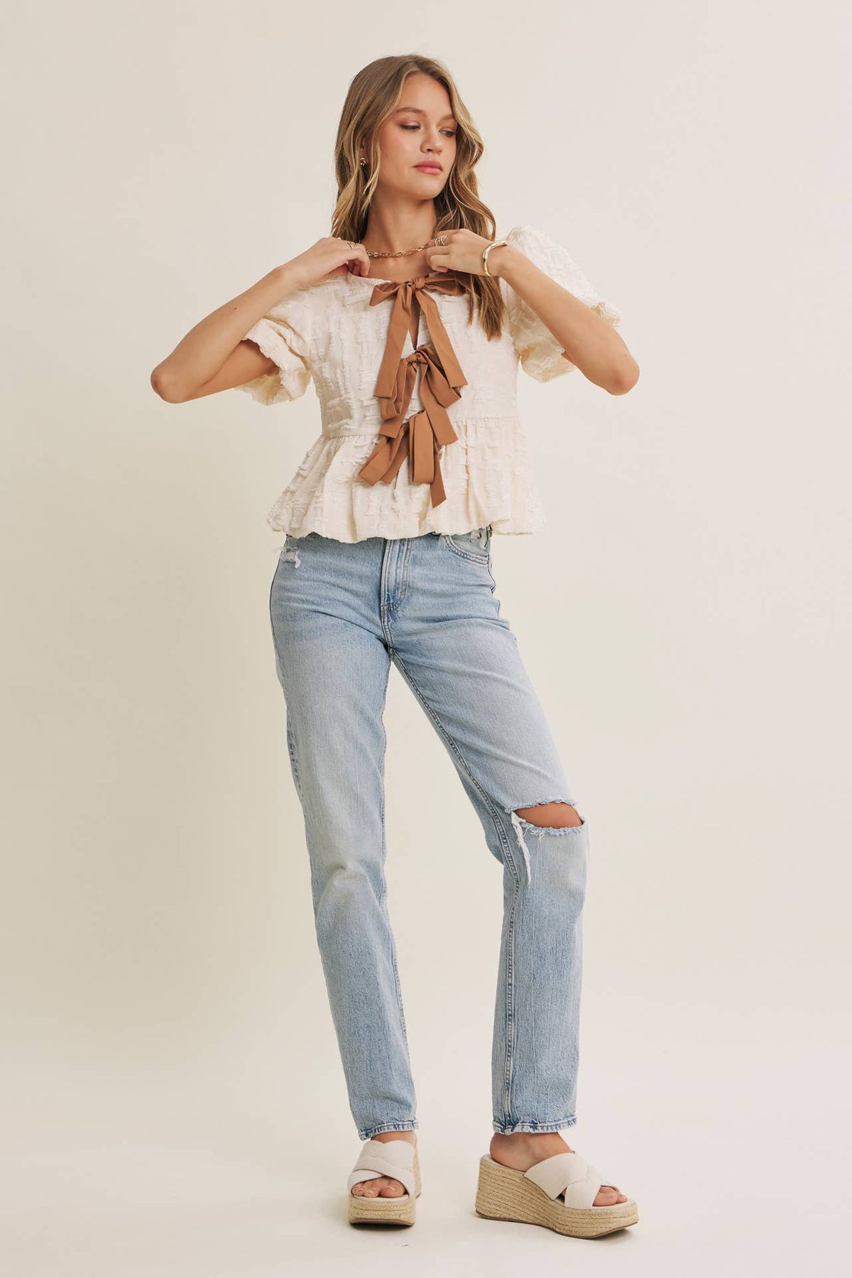 Romantic Textured Top