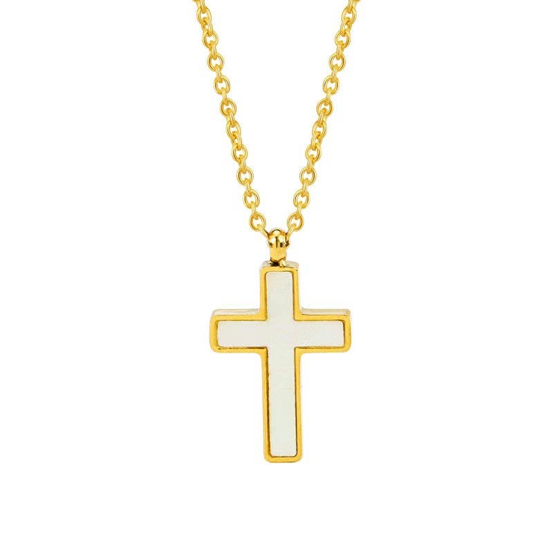 Opal Cross Necklace