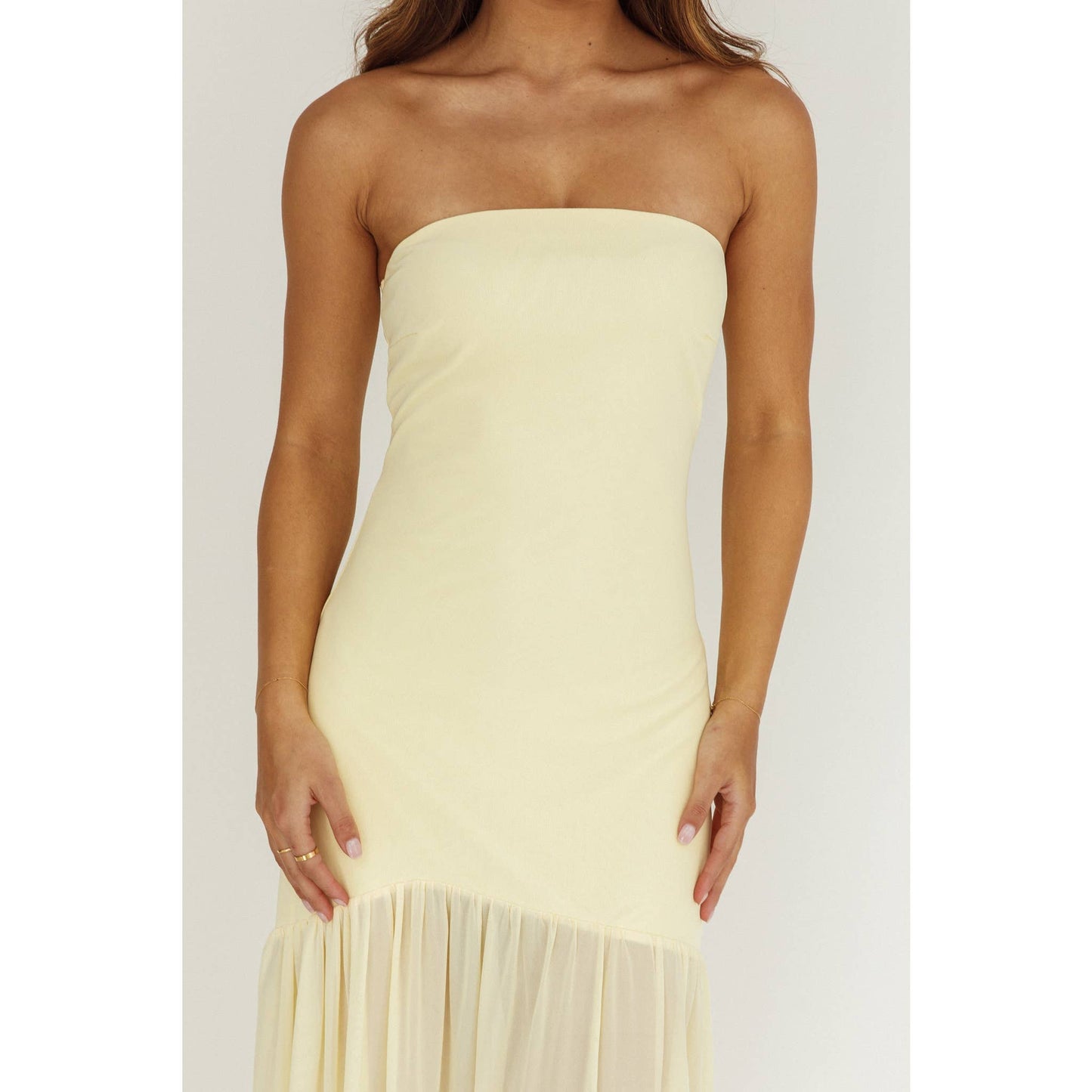 Sunset Glow Strapless Maxi