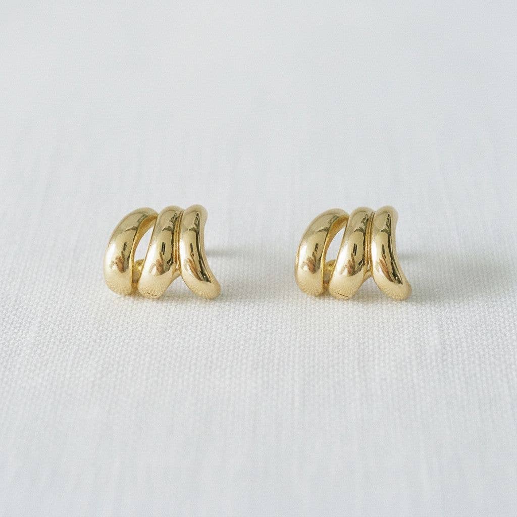 Geometric Stud Hoop