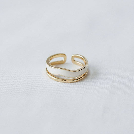 Vintage Double Band Adjustable Ring