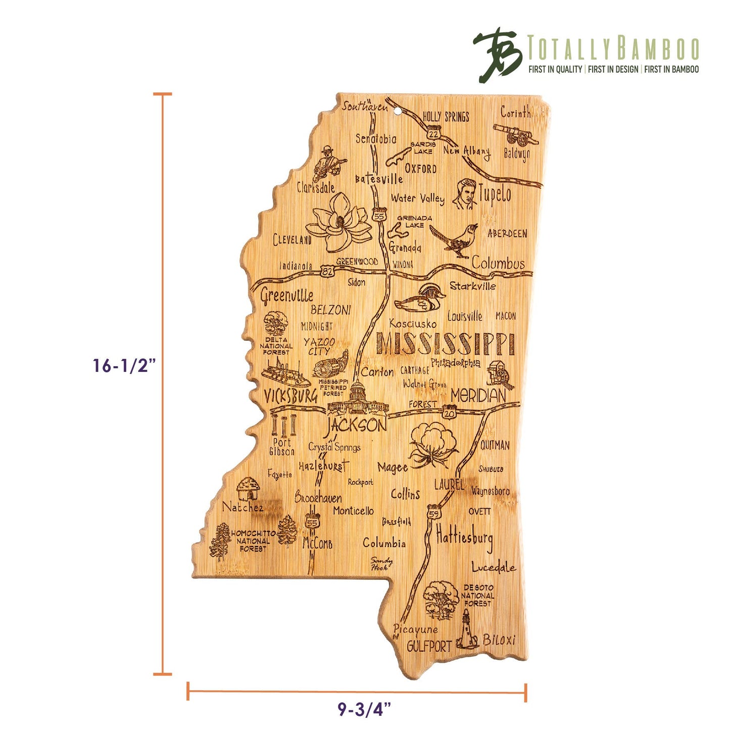 Mississippi Engraved Cutting Board