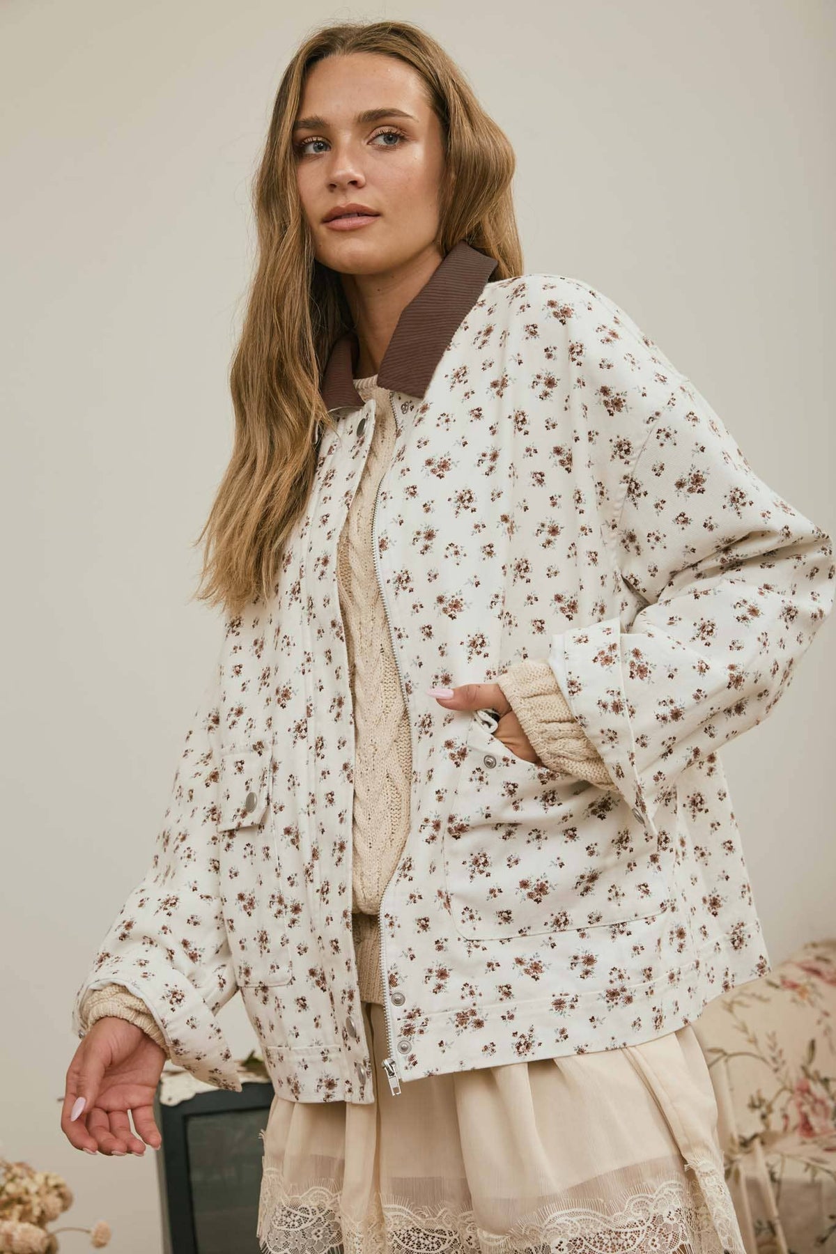 Floral Fields Denim Jacket