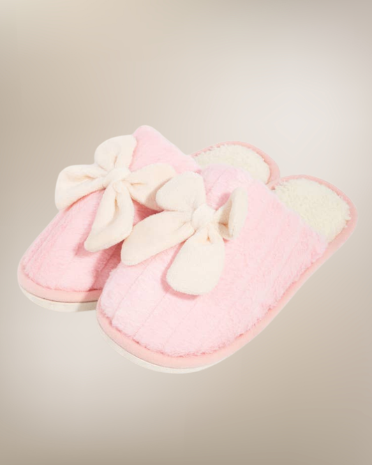 Pink Bow Slippers