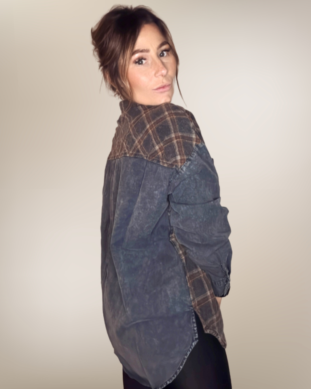 Jean & Plaid button down