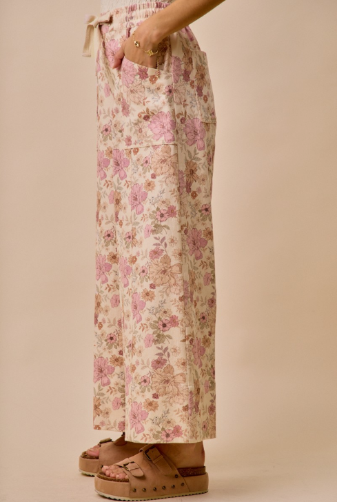 Blush Garden Wide Leg Pants