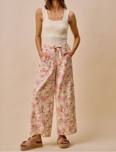 Blush Garden Wide Leg Pants