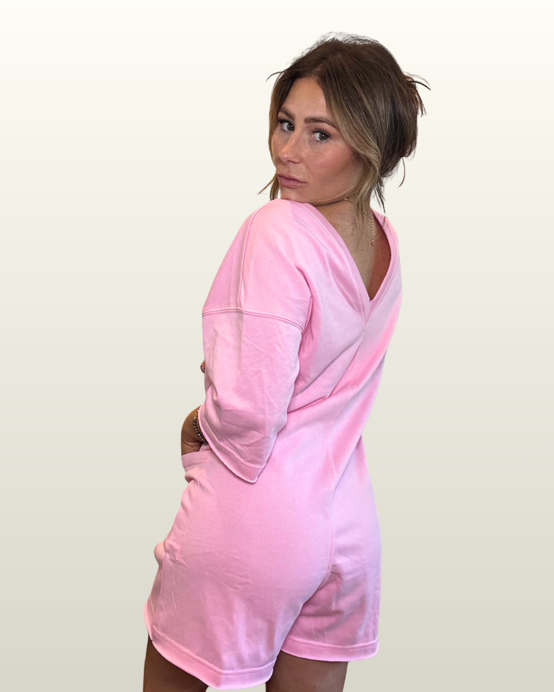 Pretty in Pink Pocket Romper
