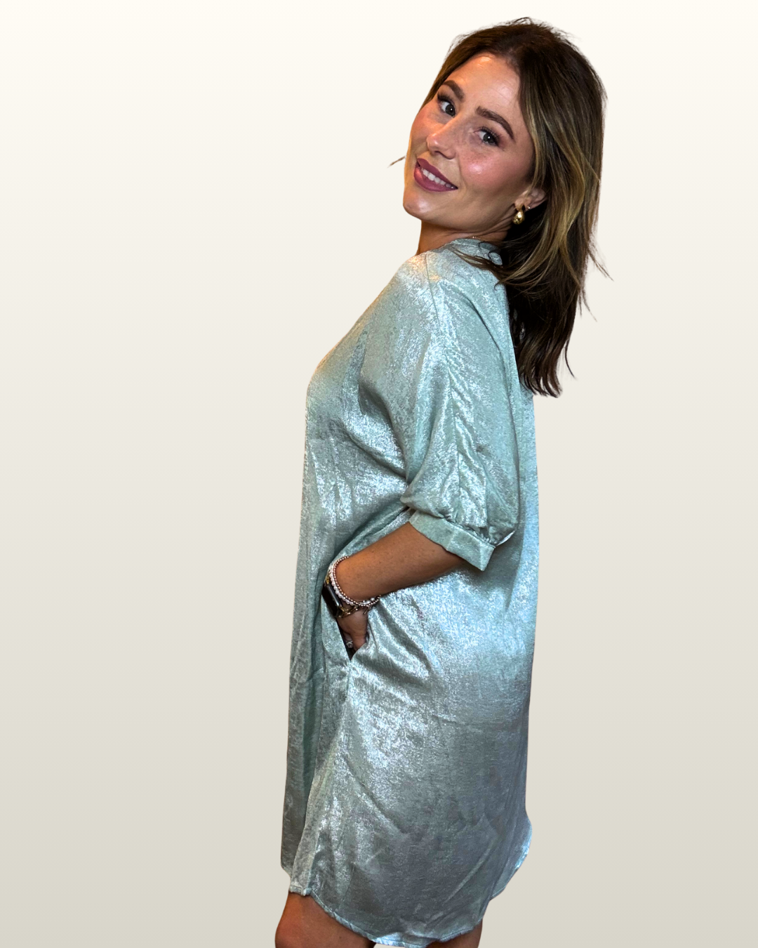 Metallic Mini Dress