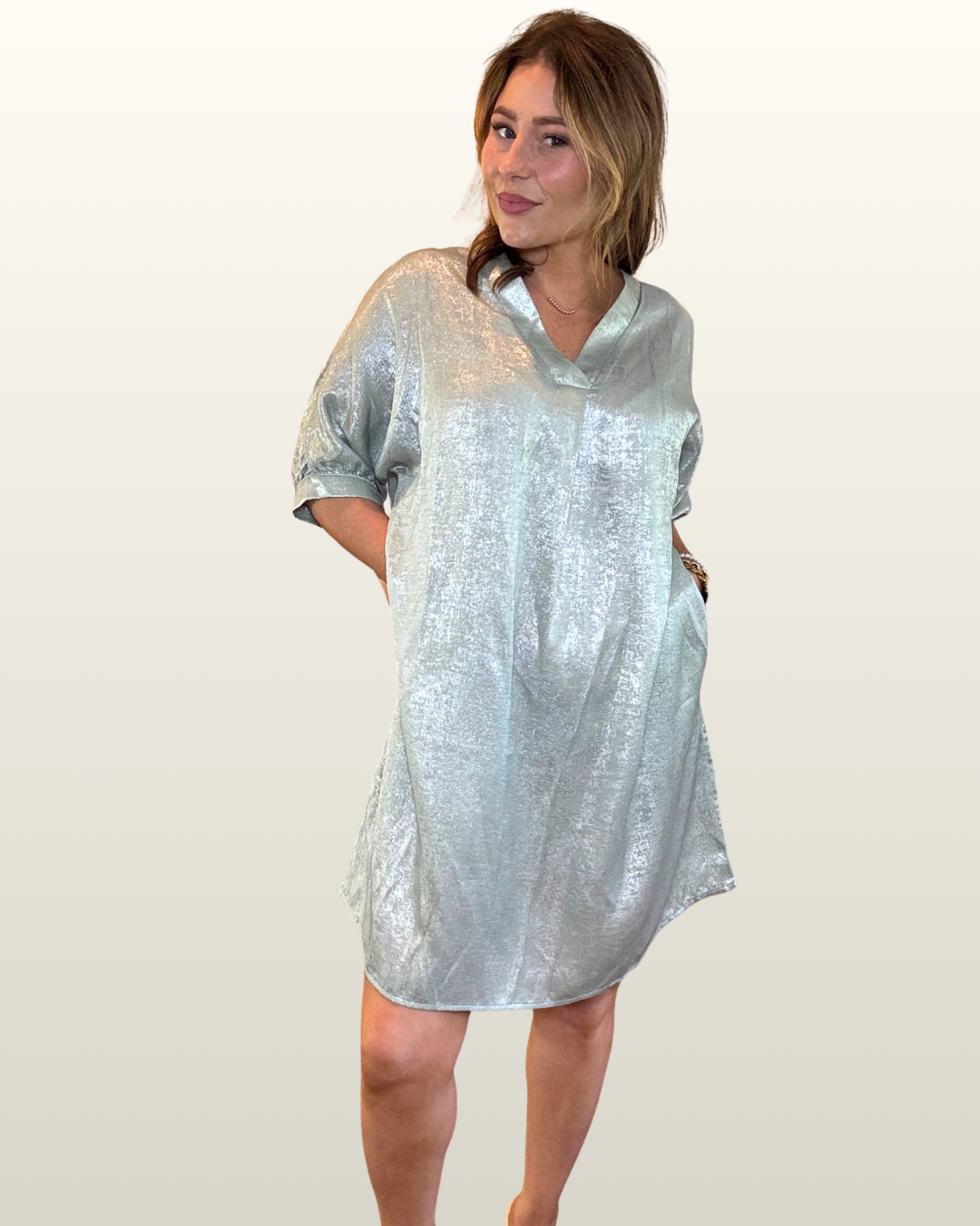Metallic Mini Dress